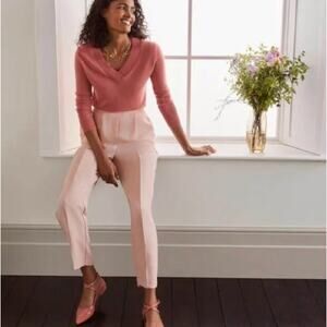 BODEN Albemarle Pull On Trouser Pants Milkshake Light Pink {3A50}